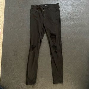 Black Distressed Skinny Jeans
